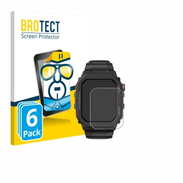 Vorderseite einer Produktverpackung mit dem Markenlogo BROTECT. Daneben ist das Gerät Zeblaze Ares GPS mit dem zugehörigen Dis