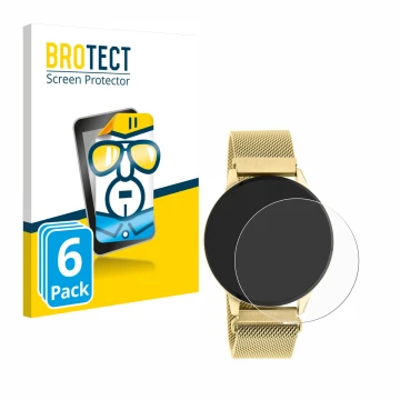 Vorderseite einer Produktverpackung mit dem Markenlogo BROTECT. Daneben ist das Gerät Oozoo Q00121 mit dem zugehörigen Display