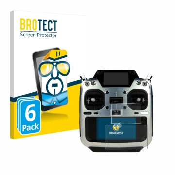 Vorderseite einer Produktverpackung mit dem Markenlogo BROTECT. Daneben ist das Gerät Futaba T26SZ mit dem zugehörigen Display