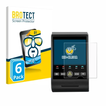 Vorderseite einer Produktverpackung mit dem Markenlogo BROTECT. Daneben ist das Gerät VIOFO A229 PRO mit dem zugehörigen Displ
