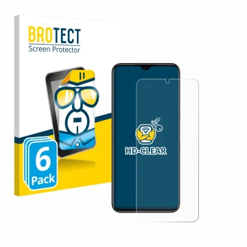 Vorderseite einer Produktverpackung mit dem Markenlogo BROTECT. Daneben ist das Gerät Doogee N50 Pro mit dem zugehörigen Displ