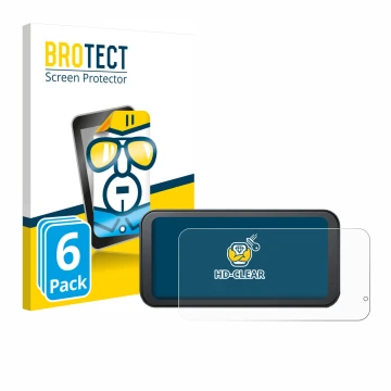 Vorderseite einer Produktverpackung mit dem Markenlogo BROTECT. Daneben ist das Gerät Lamto Motorrad Carplay 6.25