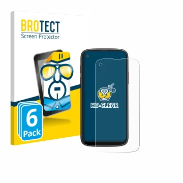 Vorderseite einer Produktverpackung mit dem Markenlogo BROTECT. Daneben ist das Gerät Unihertz Jelly Max mit dem zugehörigen D