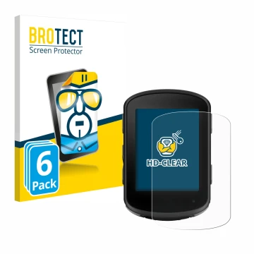 Vorderseite einer Produktverpackung mit dem Markenlogo BROTECT. Daneben ist das Gerät Garmin Edge 840 Solar mit dem zugehörige