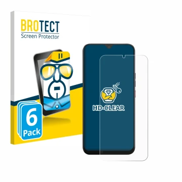 Vorderseite einer Produktverpackung mit dem Markenlogo BROTECT. Daneben ist das Gerät Volla Phone 22 mit dem zugehörigen Displ