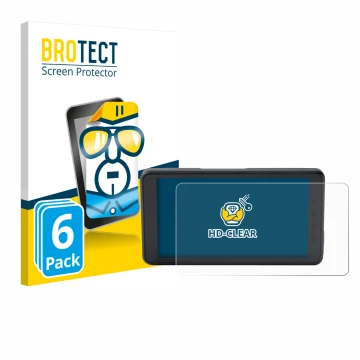 Vorderseite einer Produktverpackung mit dem Markenlogo BROTECT. Daneben ist das Gerät BMW ConnectedRide Navigator Full Cover m