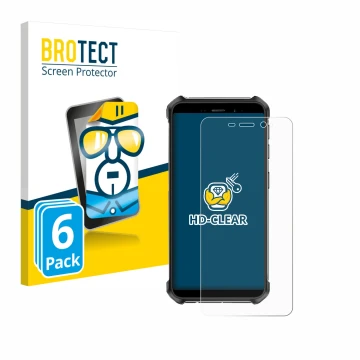 Vorderseite einer Produktverpackung mit dem Markenlogo BROTECT. Daneben ist das Gerät Ulefone Armor X12 mit dem zugehörigen Di