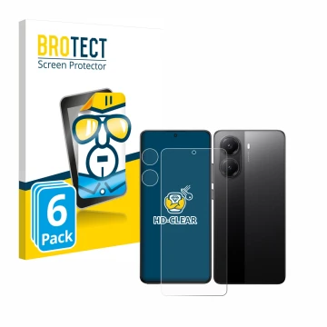 Vorderseite einer Produktverpackung mit dem Markenlogo BROTECT. Daneben ist das Gerät Xiaomi Poco X7 Pro (Display+Kamera) mit 