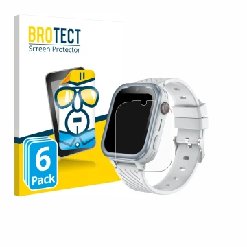 Vorderseite einer Produktverpackung mit dem Markenlogo BROTECT. Daneben ist das Gerät DDIOYIUR Smartwatch mit dem zugehörigen 