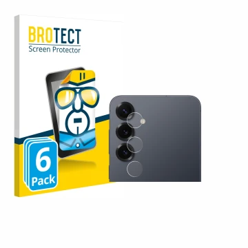 Vorderseite einer Produktverpackung mit dem Markenlogo BROTECT. Daneben ist das Gerät Samsung Galaxy S25 Plus (NUR Kameraschut