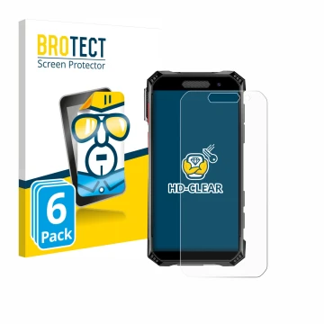 Vorderseite einer Produktverpackung mit dem Markenlogo BROTECT. Daneben ist das Gerät Soyes S10 Max mit dem zugehörigen Displa