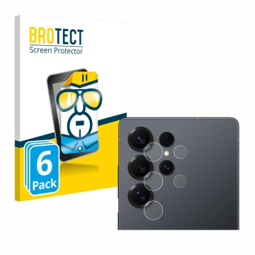 Vorderseite einer Produktverpackung mit dem Markenlogo BROTECT. Daneben ist das Gerät Samsung Galaxy S25 Ultra Enterprise Edit