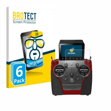 Vorderseite einer Produktverpackung mit dem Markenlogo BROTECT. Daneben ist das Gerät PowerBox Systems Atom mit dem zugehörige