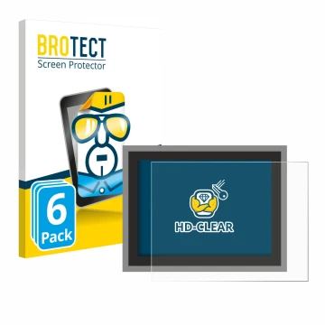 Vorderseite einer Produktverpackung mit dem Markenlogo BROTECT. Daneben ist das Gerät Megger MFT-X1 mit dem zugehörigen Displa