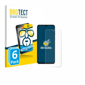 Vorderseite einer Produktverpackung mit dem Markenlogo BROTECT. Daneben ist das Gerät ZTE Nubia Neo mit dem zugehörigen Displa