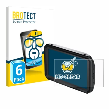 Vorderseite einer Produktverpackung mit dem Markenlogo BROTECT. Daneben ist das Gerät Blackmagic Design Pyxis Monitor 5