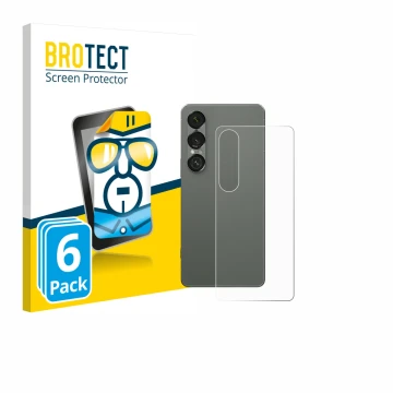 Vorderseite einer Produktverpackung mit dem Markenlogo BROTECT. Daneben ist das Gerät Sony Xperia 1 VII (Rückseite) mit dem zu