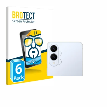 Vorderseite einer Produktverpackung mit dem Markenlogo BROTECT. Daneben ist das Gerät Samsung Galaxy S25 Edge (NUR Kameraschut