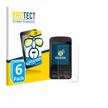 Vorderseite einer Produktverpackung mit dem Markenlogo BROTECT. Daneben ist das Gerät Bosch Kiox 400C mit dem zugehörigen Disp