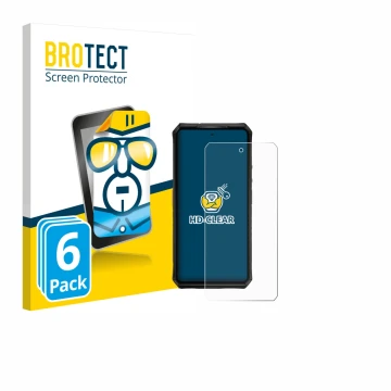 Vorderseite einer Produktverpackung mit dem Markenlogo BROTECT. Daneben ist das Gerät Ulefone Armor 28 Pro mit dem zugehörigen