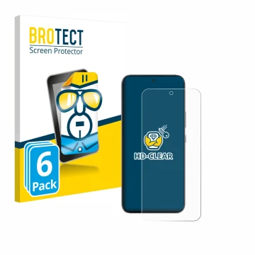 Vorderseite einer Produktverpackung mit dem Markenlogo BROTECT. Daneben ist das Gerät Infinix GT 30 Pro mit dem zugehörigen Di