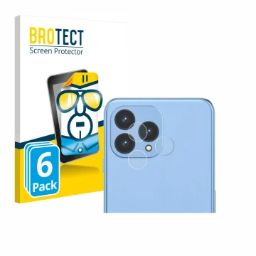 Vorderseite einer Produktverpackung mit dem Markenlogo BROTECT. Daneben ist das Gerät Cubot P80 (NUR Kamera) mit dem zugehörig
