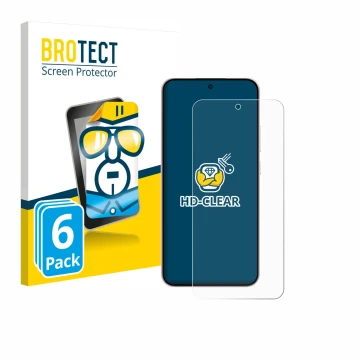 Vorderseite einer Produktverpackung mit dem Markenlogo BROTECT. Daneben ist das Gerät Oppo Reno 14 F mit dem zugehörigen Displ