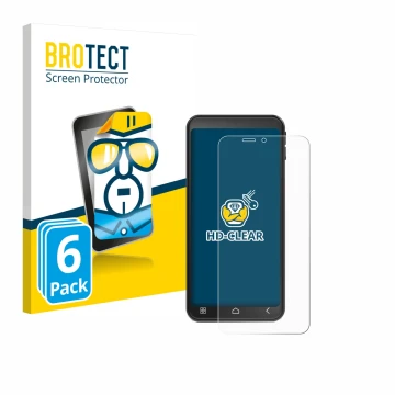 Vorderseite einer Produktverpackung mit dem Markenlogo BROTECT. Daneben ist das Gerät Emporia Smart 7 Lite mit dem zugehörigen