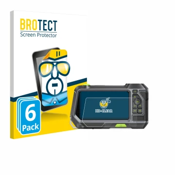Vorderseite einer Produktverpackung mit dem Markenlogo BROTECT. Daneben ist das Gerät Teslong NTS500 mit dem zugehörigen Displ