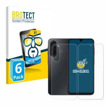Vorderseite einer Produktverpackung mit dem Markenlogo BROTECT. Daneben ist das Gerät Samsung Galaxy A17 5G (Display+Rückseite