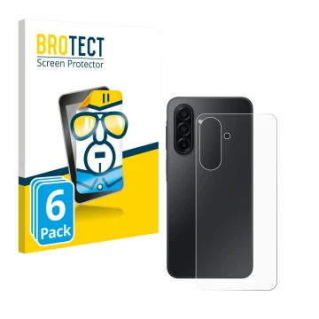 Vorderseite einer Produktverpackung mit dem Markenlogo BROTECT. Daneben ist das Gerät Samsung Galaxy A17 5G (Rückseite) mit de