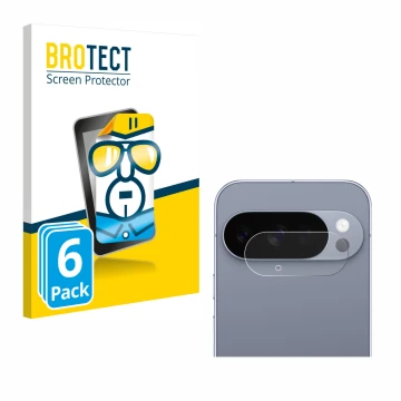 Vorderseite einer Produktverpackung mit dem Markenlogo BROTECT. Daneben ist das Gerät Google Pixel 10 Pro (NUR Kameraschutz) m