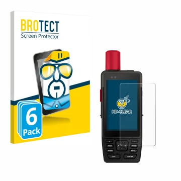 Vorderseite einer Produktverpackung mit dem Markenlogo BROTECT. Daneben ist das Gerät Garmin GPSMAP H1i Plus mit dem zugehörig