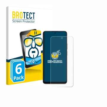 Vorderseite einer Produktverpackung mit dem Markenlogo BROTECT. Daneben ist das Gerät Honor 400 Smart 4G mit dem zugehörigen D