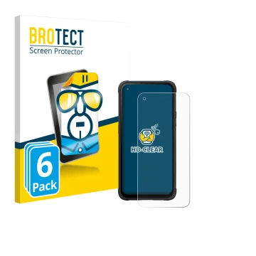 Vorderseite einer Produktverpackung mit dem Markenlogo BROTECT. Daneben ist das Gerät Hammer Blade V 5G mit dem zugehörigen Di