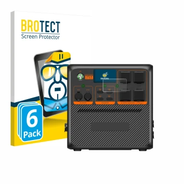 Vorderseite einer Produktverpackung mit dem Markenlogo BROTECT. Daneben ist das Gerät Bluetti AC240P mit dem zugehörigen Displ