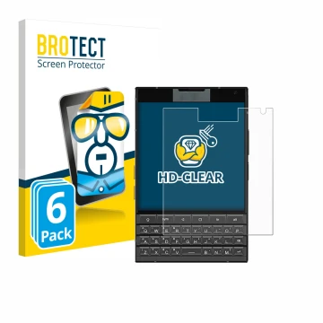 Vorderseite einer Produktverpackung mit dem Markenlogo BROTECT. Daneben ist das Gerät Unihertz Titan 2 mit dem zugehörigen Dis