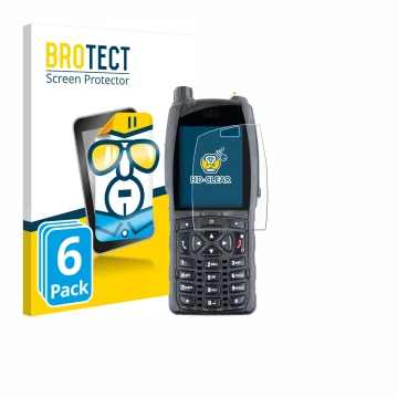 Vorderseite einer Produktverpackung mit dem Markenlogo BROTECT. Daneben ist das Gerät Sepura SC2020 mit dem zugehörigen Displa