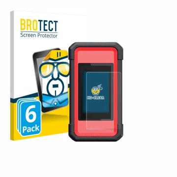 Vorderseite einer Produktverpackung mit dem Markenlogo BROTECT. Daneben ist das Gerät Launch X431 SmartLink C V2.0 mit dem zug
