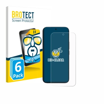 Vorderseite einer Produktverpackung mit dem Markenlogo BROTECT. Daneben ist das Gerät Xiaomi Redmi K90 Pro Max mit dem zugehör