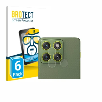 Vorderseite einer Produktverpackung mit dem Markenlogo BROTECT. Daneben ist das Gerät Motorola Edge 70 (NUR Kameraschutz) mit 