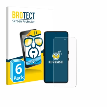 Vorderseite einer Produktverpackung mit dem Markenlogo BROTECT. Daneben ist das Gerät Nothing Phone (3a) Lite mit dem zugehöri