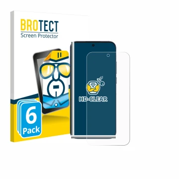 Vorderseite einer Produktverpackung mit dem Markenlogo BROTECT. Daneben ist das Gerät realme GT 8 Pro mit dem zugehörigen Disp