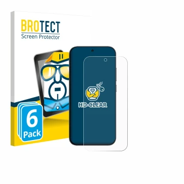Vorderseite einer Produktverpackung mit dem Markenlogo BROTECT. Daneben ist das Gerät Xiaomi Redmi K90 mit dem zugehörigen Dis