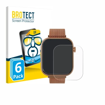 Vorderseite einer Produktverpackung mit dem Markenlogo BROTECT. Daneben ist das Gerät Techmade M-GLAM011 1.75