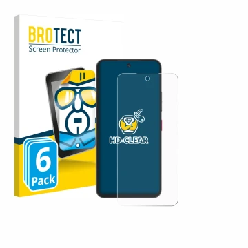 Vorderseite einer Produktverpackung mit dem Markenlogo BROTECT. Daneben ist das Gerät Telekom T Phone 3 Pro mit dem zugehörige