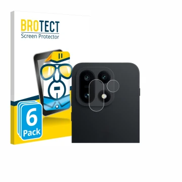 Vorderseite einer Produktverpackung mit dem Markenlogo BROTECT. Daneben ist das Gerät OnePlus 15 (NUR Kameraschutz) mit dem zu