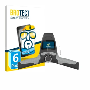 Vorderseite einer Produktverpackung mit dem Markenlogo BROTECT. Daneben ist das Gerät PowaKaddy FW5s mit dem zugehörigen Displ