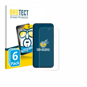 Vorderseite einer Produktverpackung mit dem Markenlogo BROTECT. Daneben ist das Gerät Oppo Reno 15 mit dem zugehörigen Display