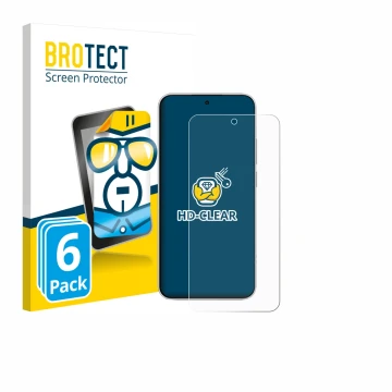 Vorderseite einer Produktverpackung mit dem Markenlogo BROTECT. Daneben ist das Gerät Xiaomi Redmi Note 15 Pro 4G mit dem zuge